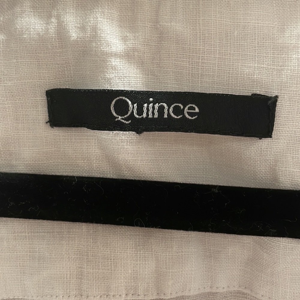 Quince Sz L 100% Linen White Blouse - Picture 2 of 5